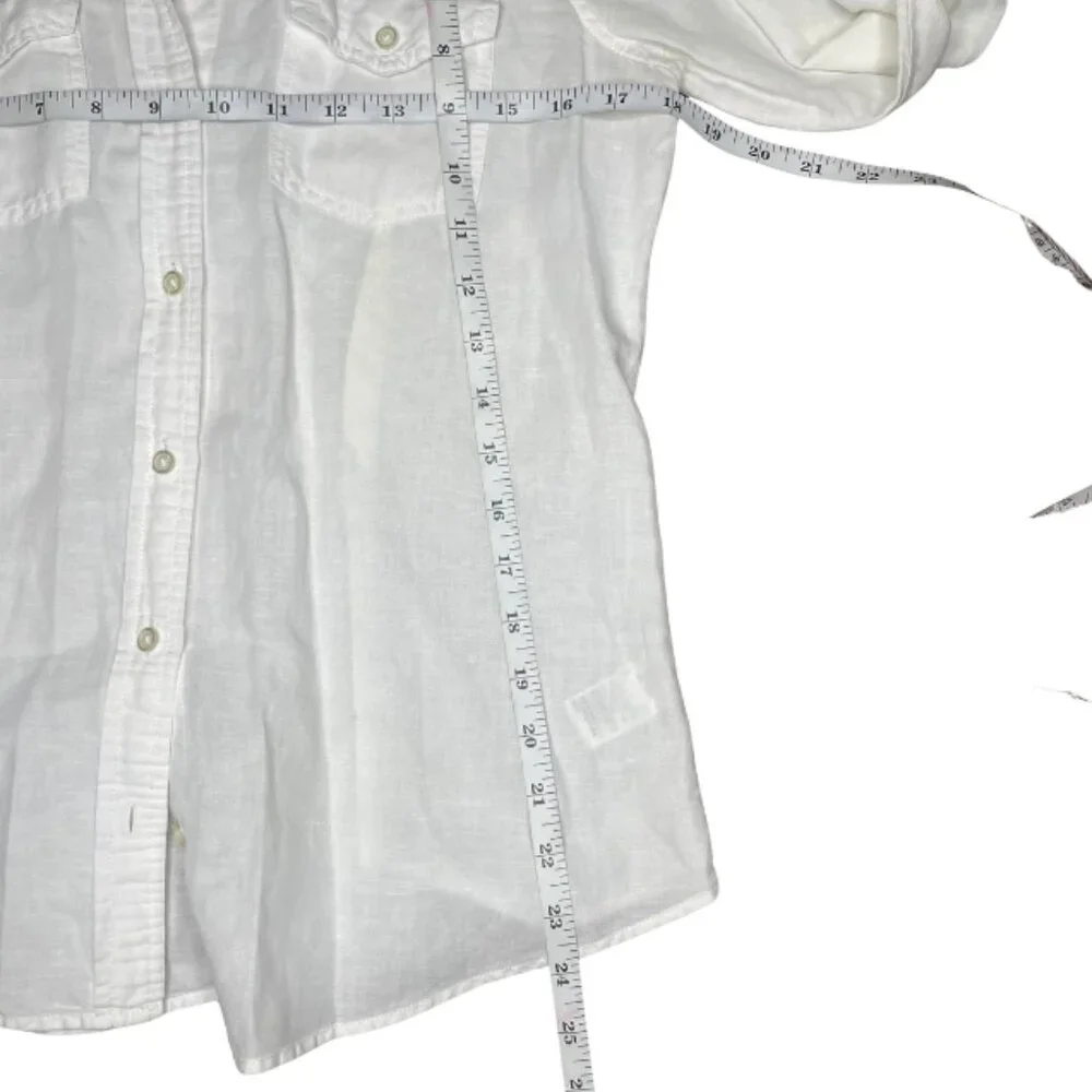 Banana Republic Soft Wash Shirt Linen Cotton Button Down Shirt Sz Small Career - Picture 6 of 9
